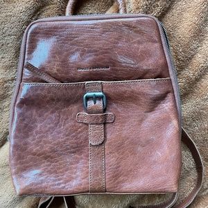 Leather backpack
